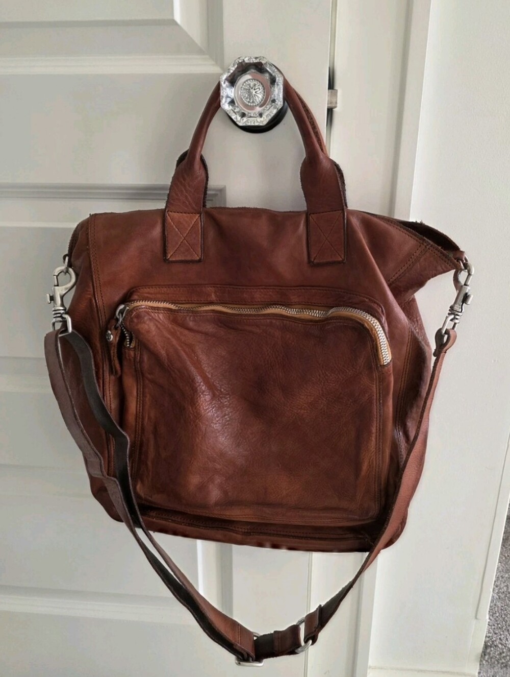 Campomaggi Cognac Crossbody Leather Bag Like New